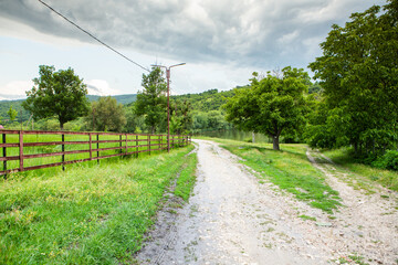 Photo with landscape and beautiful green nature in the Republic of Moldova, a small friendly country in Eastern Europe.