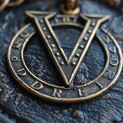 Luxury logo detailed with a double capital " V " 