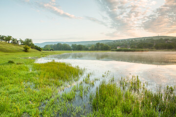 Photo with landscape and beautiful green nature in the Republic of Moldova, a small friendly country in Eastern Europe.