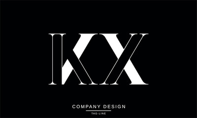 KX, XK Abstract letters Logo Monogram design Font Vector Symbol Initials
