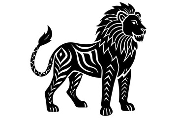 Fototapeta premium Lion silhouette vector