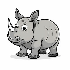 Fototapeta premium Rhinoceroses Minimalist