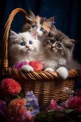 Cute kitten background.