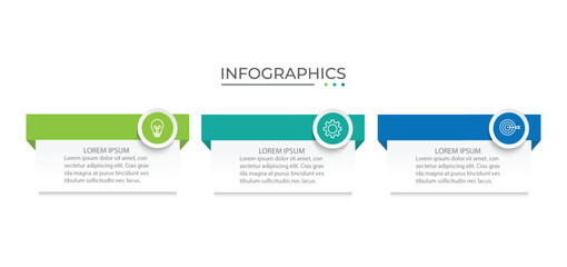 Infographic elements design template, business concept with 3 steps