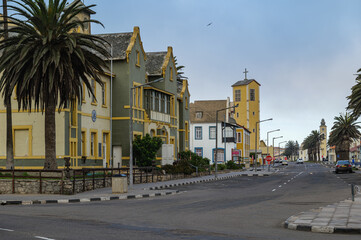 Swakopund, Namibia 6.05.2024. Streets and architecture.