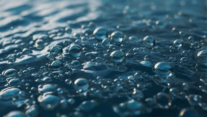 Aquatic texture, Surface of water adorned with bubbles, creating a mesmerizing texture.