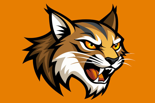 recommend clip art: Bobcat head side view vector silhouette  vector  illustration 
                    