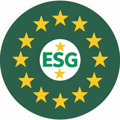 Fototapeta premium ESG concept, word “ESG” environment social and governance surround by rating star or credit rating in business, trend of clean energy and ecosystem