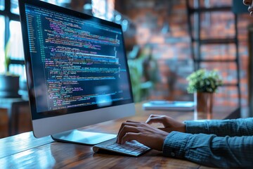 Close-up of code on a computer screen