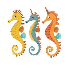 Fototapeta premium Seahorses Minimalist
