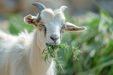 Goat Eating Foliage