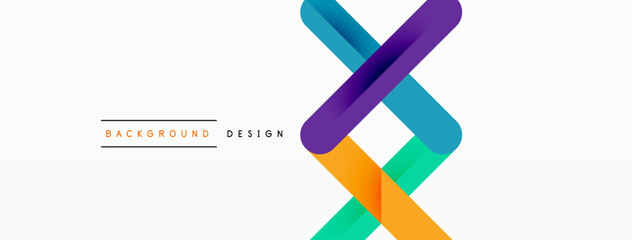 Colorful lines with shadows. Geometric background design. Vector Illustration For Wallpaper, Banner, Background, Card, Book Illustration, landing page