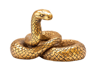 Fototapeta premium a gold snake statue on a white background