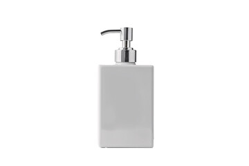 Obraz premium a white bottle with a silver pump
