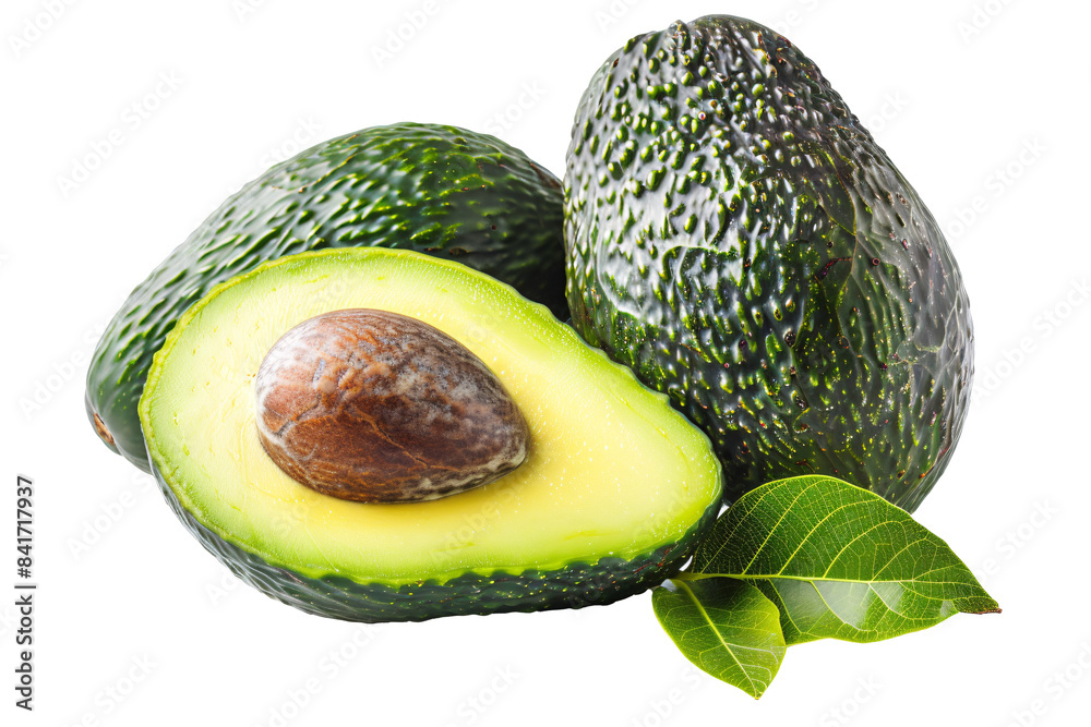 Canvas Prints a group of avocados with a seed in the middle