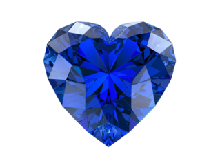 a blue heart shaped diamond