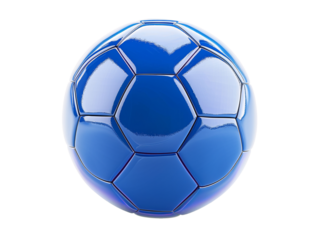 a blue football ball on a white background