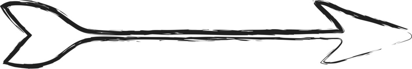 Arrows with paint brush stroke