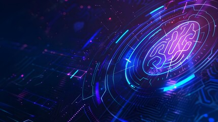 2fa authentication login or cybersecurity fingerprint and secure online connection of professional Enterprise resource planning ERP electronic account, wide futuristic banner design