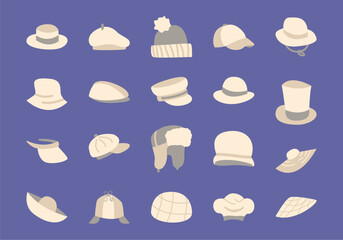 Hat Miscellaneous Cartoon Element Set