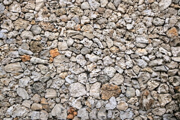 coral stone pattern wall in Bali, Indonesia