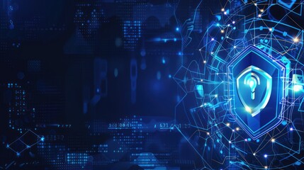 Abstract cybersecurity concept design