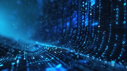 Naklejka premium Abstract digital technology stream