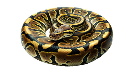 Fototapeta premium Python snake isolated on transparent or white background