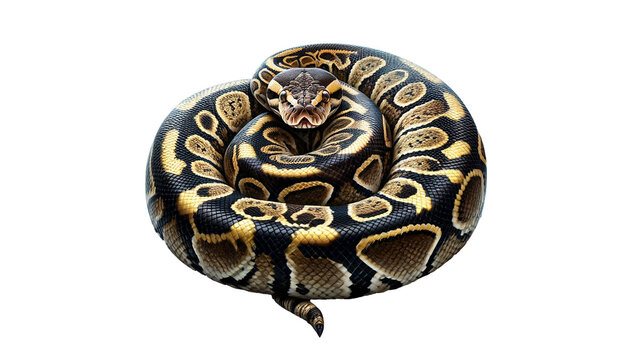 Python snake  isolated on transparent or white background
