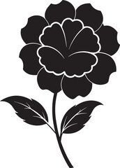black and white flowers silhouette design illustration 