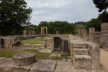 Fototapeta premium Archaia ancient Olympia temple of Zeus