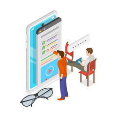 3D Isometric Flat Illustration of Customer Feedback, Client Rating Survey. Item 2