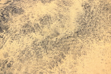 Atlantic ocean beach sand texture at Fuerteventura. Black and yellow sand