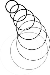 Circle with waves line gradient. Concept digital, technology, modern, science