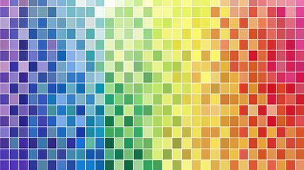 Abstract geometric shapes in rainbow colors