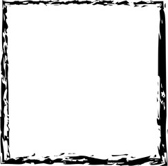 Square frames brush strokes. Set of design elements