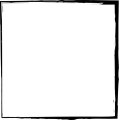 Square frames brush strokes. Set of design elements