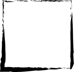 Square frames brush strokes. Set of design elements