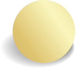 Gold paper circle and shadow