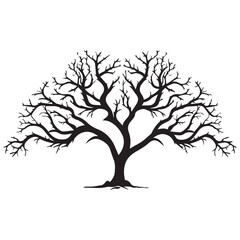 Flat design flower silhouettes illustration