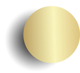 Gold paper circle and shadow