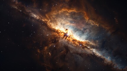 a nebula, showcasing its cosmic glow and ethereal presence against a clean background.