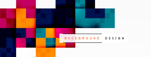Dynamic colorful squares background. Vector Illustration For Wallpaper, Banner, Background, Card, Book Illustration, landing page