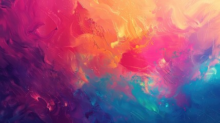 Fototapeta premium Digital painting of a vibrant multicolored background