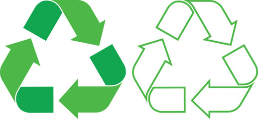 set of recycling icons. Editable stock and fill colorful recycle logo symbol. vector illustration. Waste recycling innovation. Reuse, ecofriendly environment and save the planet