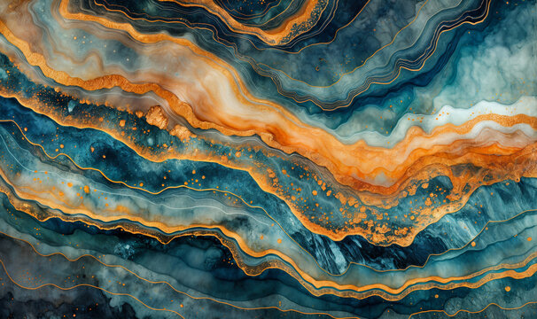 close up illustration colorful layered agate geode wallpaper swirling pattern background semi precious stone