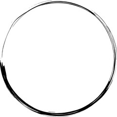 Circle frames brush strokes