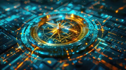 The digital compass: A strategic explorer for businesses, Vision crisis, Mission path, Agency creative, Digital strategy, Market decision, Achievement strategy, Financial stock, Generative Ai