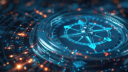 The digital compass: A strategic explorer for businesses, Vision crisis, Mission path, Agency creative, Digital strategy, Market decision, Achievement strategy, Financial stock, Generative Ai