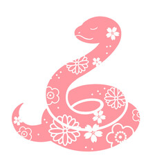 巳年　かわいい蛇のイラスト